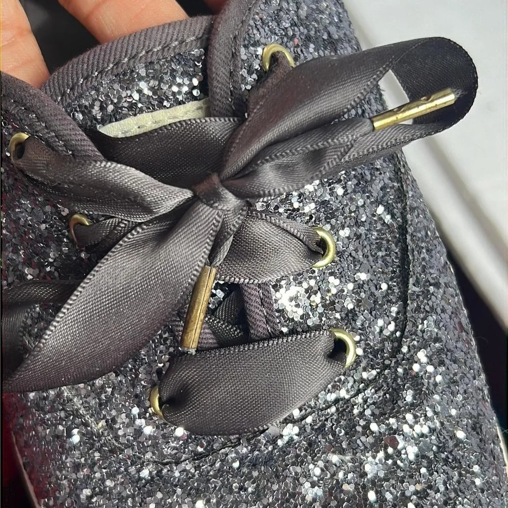Kate Spade New York Champion Silver Glitter Sneakers 9.5
